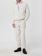 NWT 6800 Brunello Cucinelli 100 Cashmere Ribbed Down Puff Cardigan 50/ 40US A262