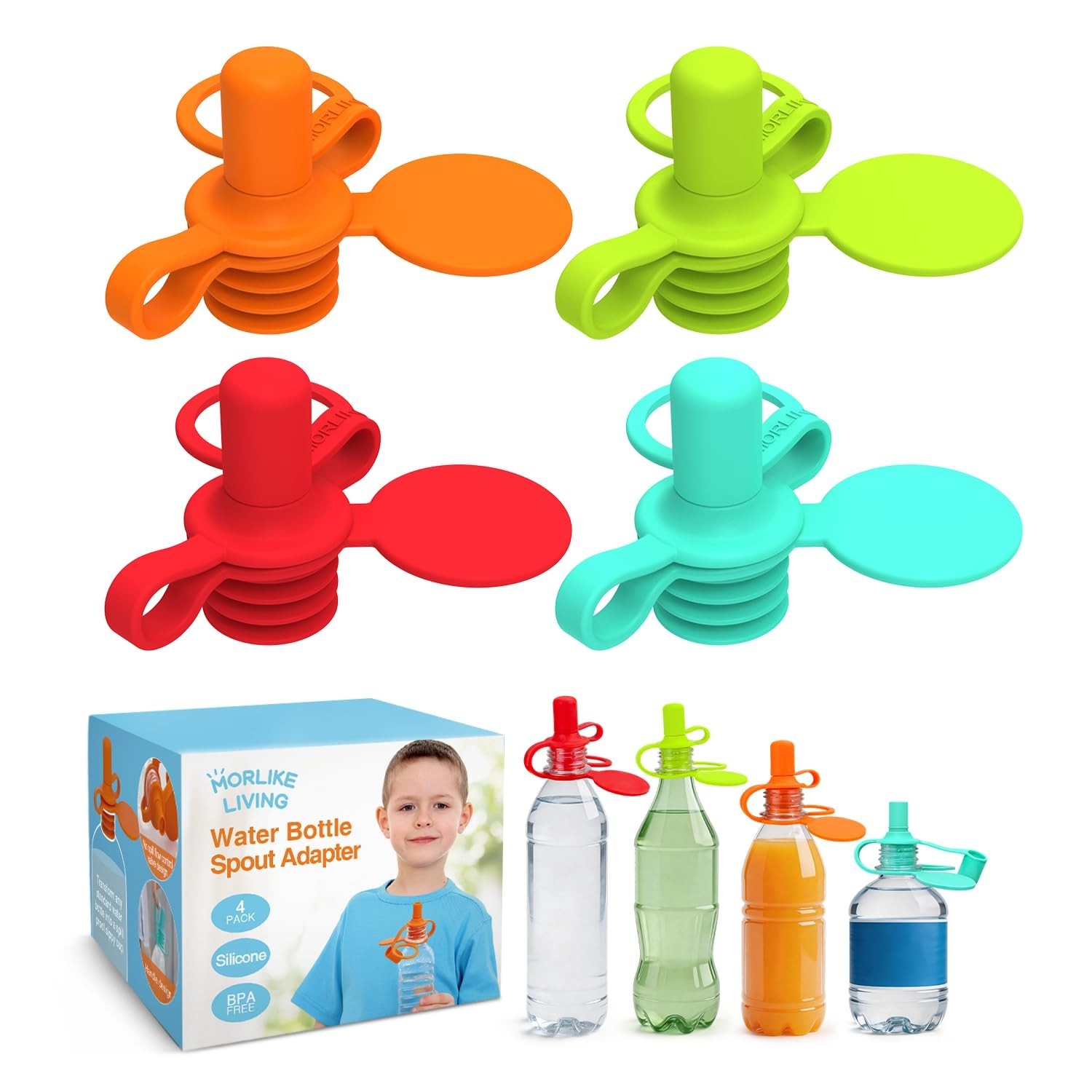 Spout Adapter - No Spill, Bpa Free, 4 Pack For Toddle