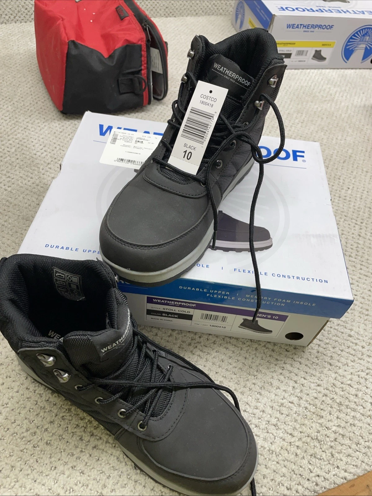 Weatherproof “Stoll Cold” Men's Waterproof Boots [Black] - SZ 10