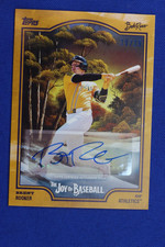 2025 Topps Bob Ross BRENT ROOKER Autograph Card /25 The Joy of Baseball YELLOW A