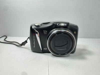 Canon PowerShot SX130 IS 12.1MP Digital Camera Working Black HD