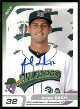 2012 Jamestown Jammers JACOB JAKE ESCH Signed Card autograph auto MARLINS