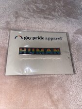 Rainbow HUMAN Pride Enamel Pin by Gay Pride Apparel NEW