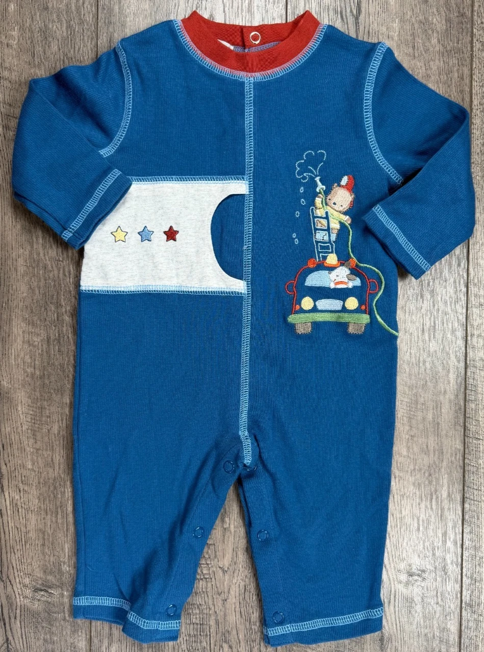 Baby Boy Clothes Nwot Vintage HoneyPot 3 Month Fireman Outfit