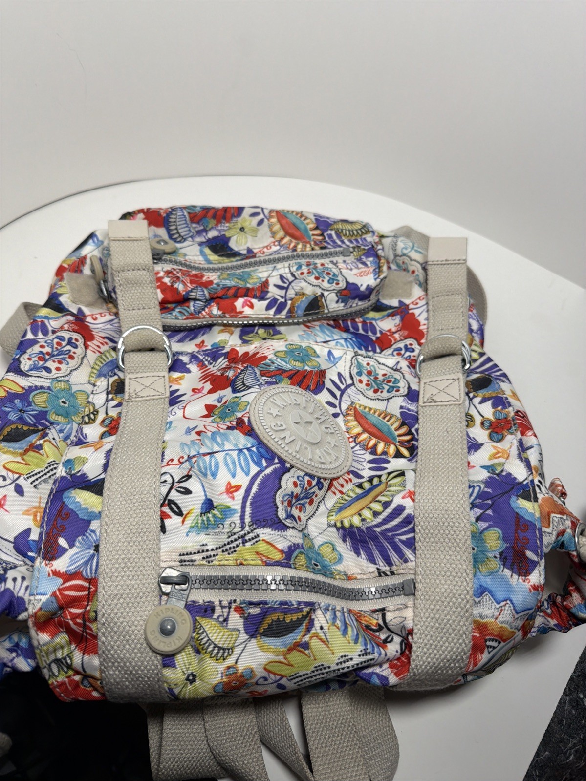 Kipling Drawstring Backpack - Colorful Splatter - image 9