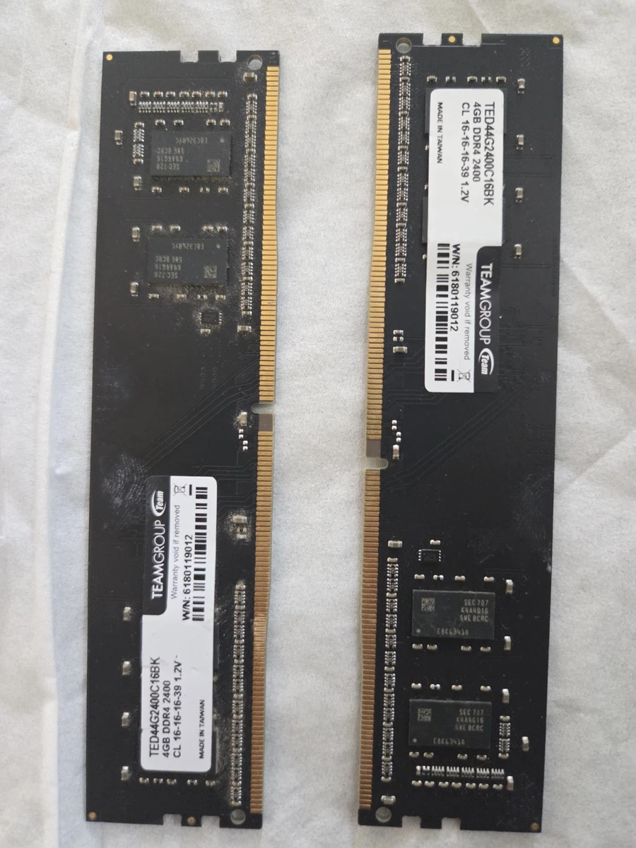 Team Group DDR4 SDRAM 4 GB Capacity per Module Memory (RAM) for