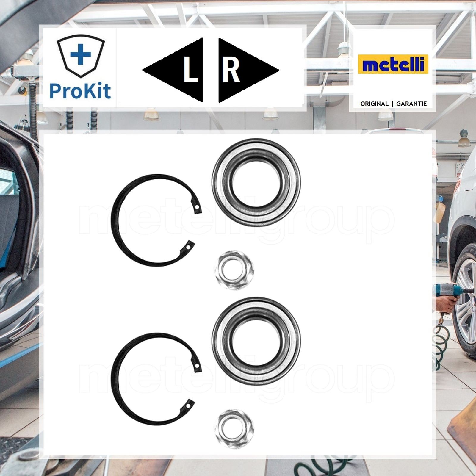 2x ORIGINAL® Metelli Radlagersatz Vorne für Toyota PREVIA II HARRIER COROLLA