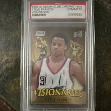 Topps 1999 Stadium Club Chrome Visionaries Steve Francis #V5 PSA 10 Rookie