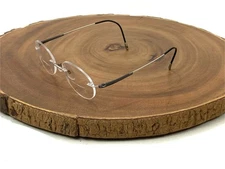 Silhouette Eyeglasses Frames Unisex Black Silver Rimless Made in Austria 