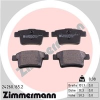 Zimmermann Bremsbelagsatz, Scheibenbremse 24260.165.2 FüR Ford Jaguar