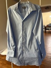 Geoffrey Beene Regular Fit Light Blue Dress Shirt, Size 16 1/2 - 32/33