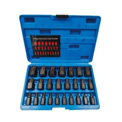 25pcs Heavy-Duty Screw Extractor Set, Screw and Bolt Extractor Set Easy Out