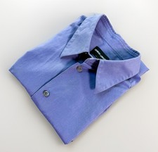 Giorgio Armani Dress Shirt 39 15.5 Blue Made Italy Luxury Office Button Up