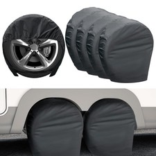 Camper Tire Covers 4 Pack, RV Trailer Wheel Tire Cover Travel Boat Trailer Ti...