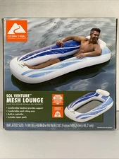 Inflatable Pool Lounger Float with Mesh Stable Water Hammock