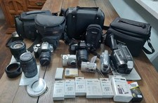 Lot Of Cameras, Camcorders, Lenses Plus More Canon EOS, Nikon, JVC AS IS