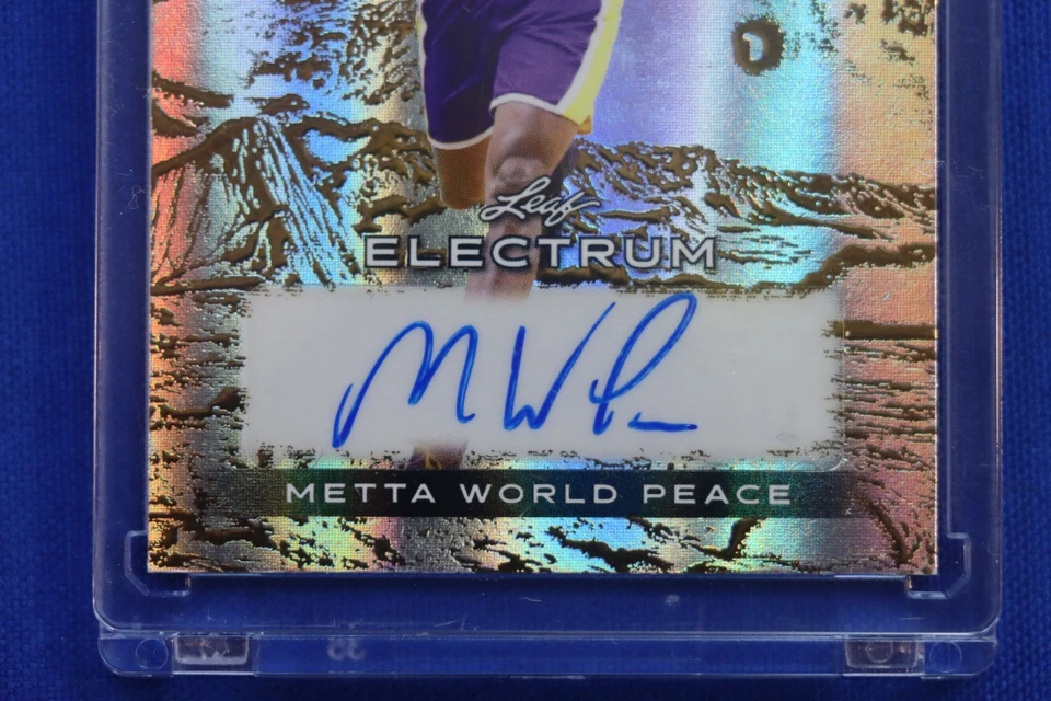 2024 Leaf Electrum METTA WORLD PEACE Autographed ONE OF ONE Card 1/1 AUTO LAKERS - Image 2 of 4