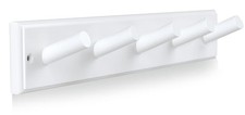 Wood Coat Rack Wall Mounted, 16'' Hole to Hole Wooden Peg Rail for Wall Hange...