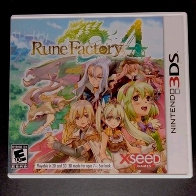 Rune Factory 4 Four Nintendo 3ds Authentic Box Case Artwork ONLY