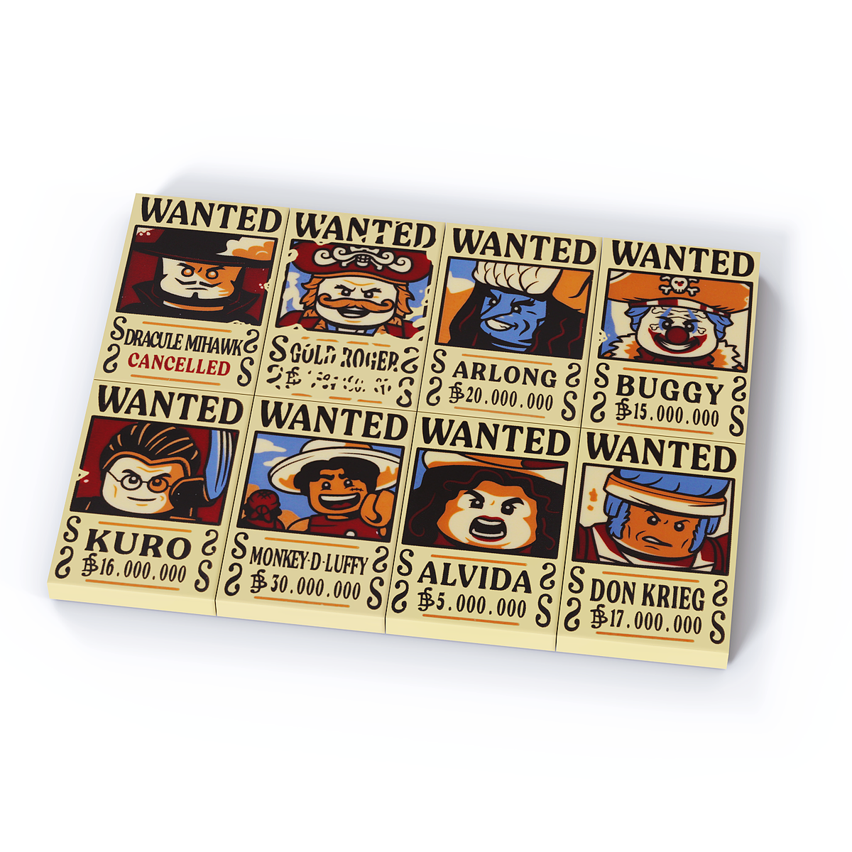 LEGO One Piece Wanted Posters 8 - In hand Your Choice Luffy Roger