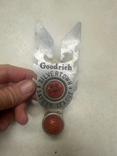 Vintage Goodrich Silvertown Safety League License Plate Topper