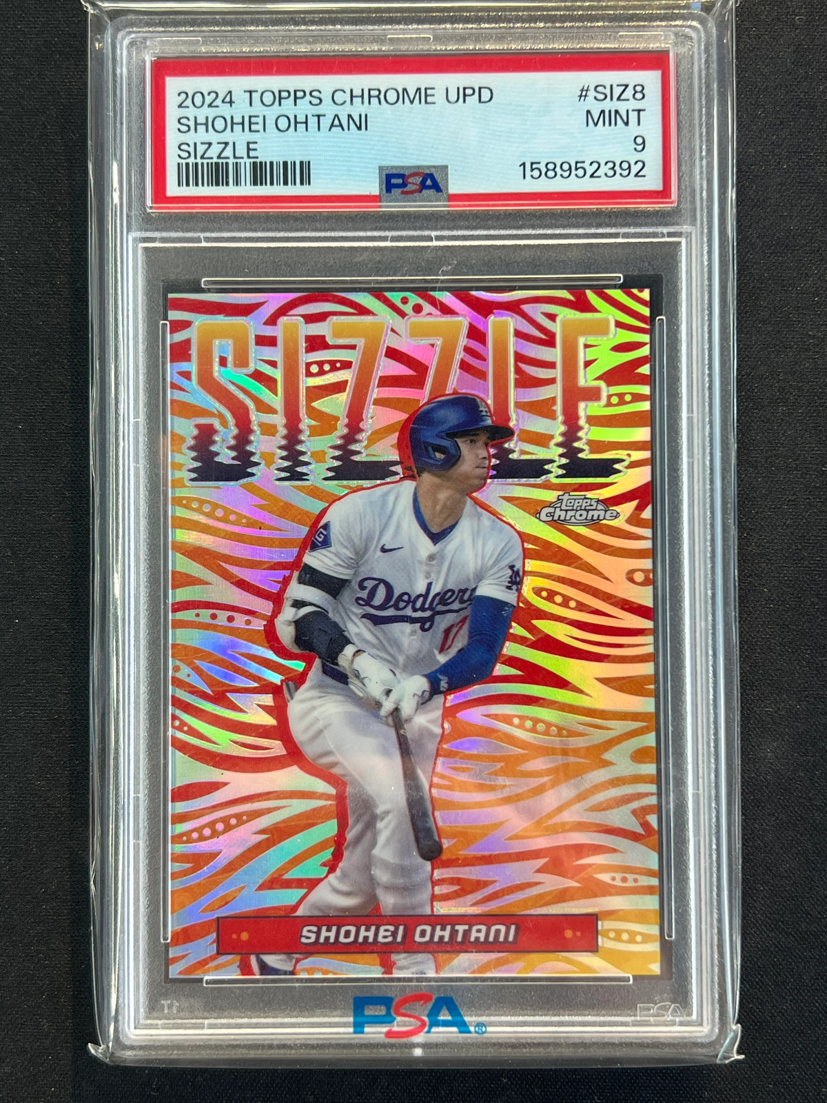 Shohei Ohtani #SIZ-8 Baseball Cards 2024 Topps Chrome Update Sizzle trading card — raw and PSA graded price guide