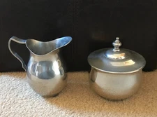 Kirk Stieff Pewter Cream Pitcher and Sugar Bowl #151-30 and 152-30  