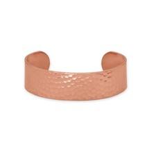 19mm Hammered Solid Copper Unisex Cuff Bracelet