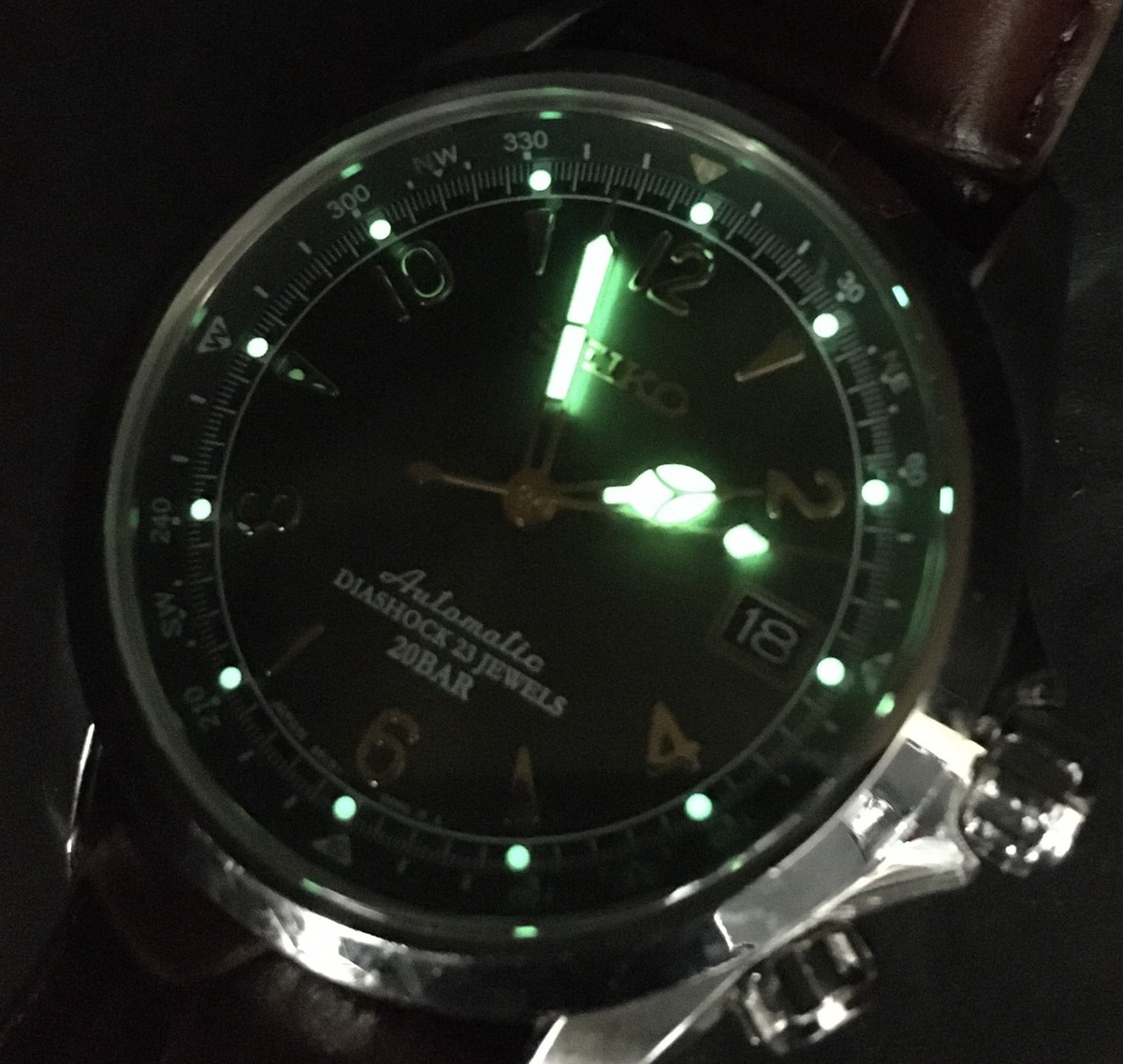 Exc+5] SEIKO Alpinist 6R15-00E0 SARB017 Green Automatic Men's