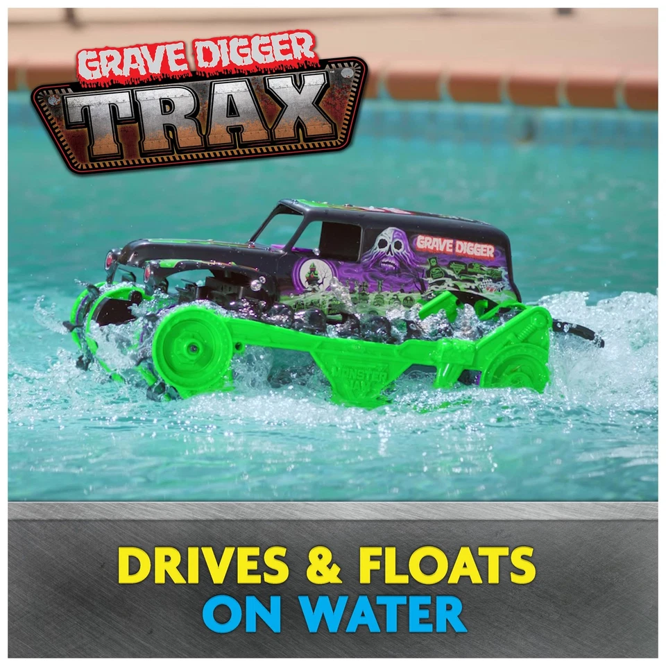 , Official Grave Digger Trax All-Terrain Remote Control Outdoor Vehicle, 1:15... - Image 3 of 4