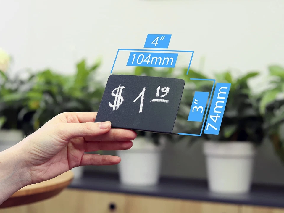 Set of 10 Small Chalkboard Signs 3x4 inches - Food Signs for Party Buffet, Mi... - Image 3 of 4