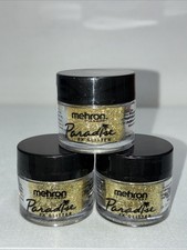 3 New Mehron Paradise Glitter FX For Cosmetic Makeup  Art, Loose Glitter .25 Oz