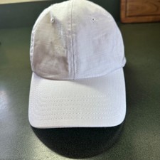 Vineyard Vines White Ball Cap Baseball Hat with Leather Strap