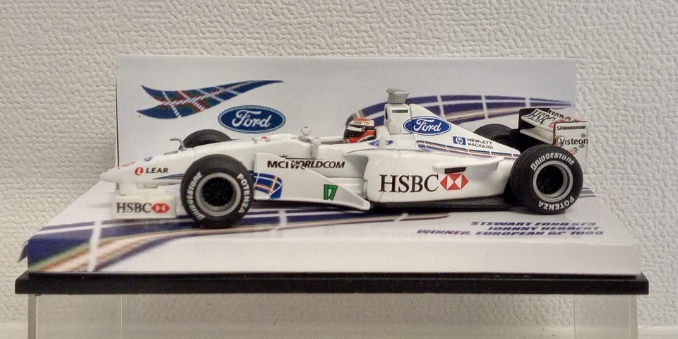 1:43 HOT WHEELS STEWART FORD SF3 EUROPEAN GP 1999 WINNER JOHNNY HERBERT - Immagine 3 di 4