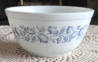 Vintage Pyrex Colonial Mist White with Blue Nesting Bowl 1.5L #402