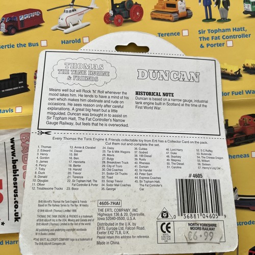 Ertl Thomas The Tank Engine & Friends - Ltd Edition Duncan New 1998 rare π - Picture 2 of 2