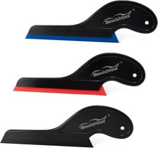 Window Tint Tools, 3 PCS Side Wiper Swiper Silicone Squeegee, Car Squeegee Wa...