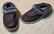 SKECHERS BOBS Women's Mountain Kiss Lined Mules Slippers Charcoal Gray Size 7.5