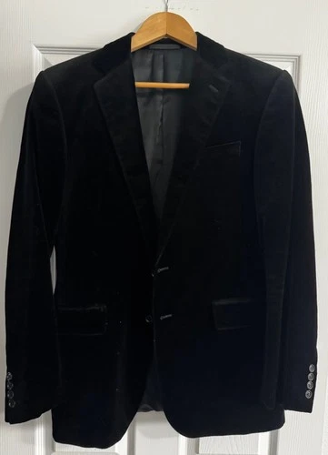 $1,200 Ralph Lauren Black Label Men Velvet Jacket video thumbnail