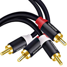 RCA Audio Cable 10 Ft 2RCA Male to Male Stereo Audio RCA Cables Dual Shielded Go