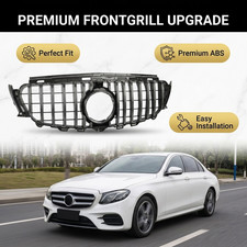 Silber K&uuml;hlergrill f&uuml;r Mercedes E Klasse A238 W213 16-20 GT Panamericana Gitter