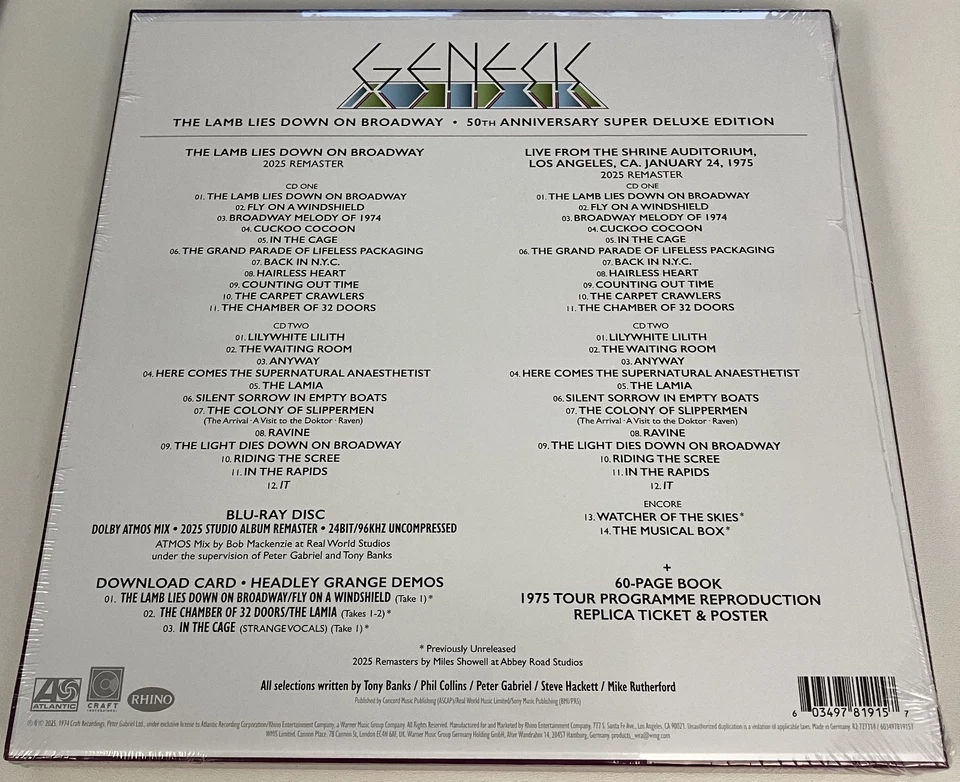 GENESIS The Lamb Lies Down On Broadway (50th Deluxe Box Set, 4 CDs, 2025) MINT! - Bild 4 von 4