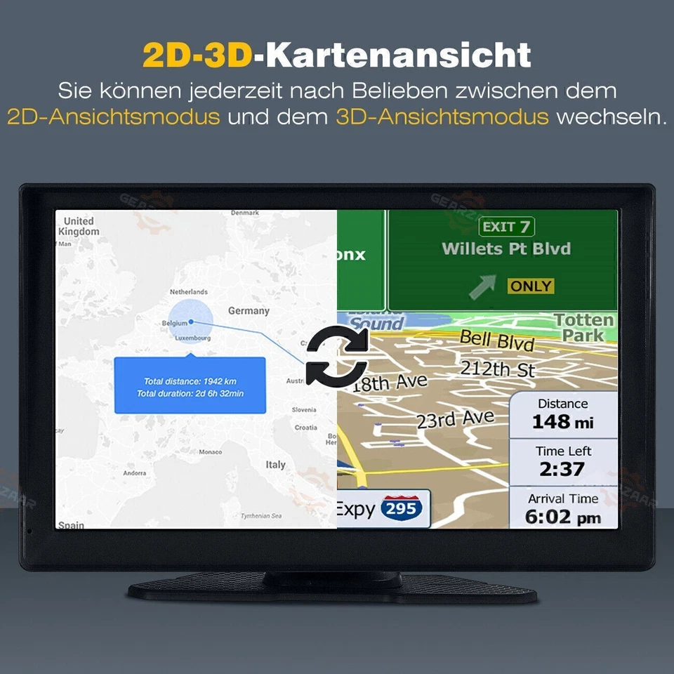 9 Zoll HD GPS Navi Navigationsgerät 8G für Auto LKW PKW Navigation EU DE Karte - Bild 3 von 4