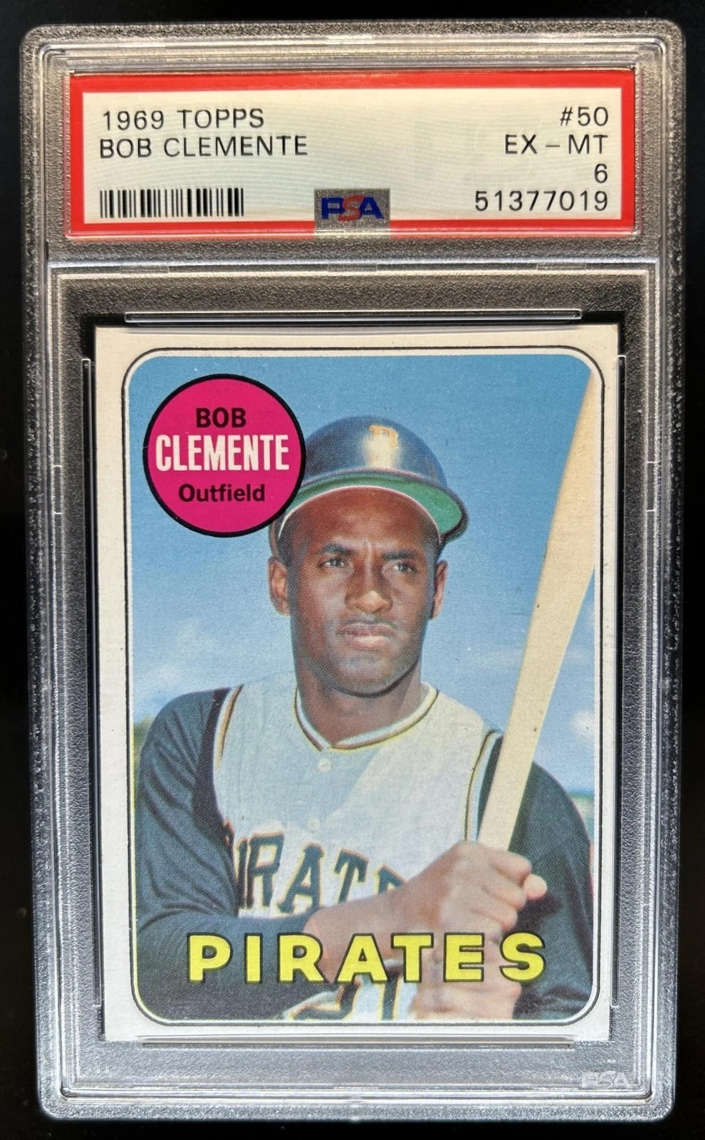 1969 Topps #50 Roberto Clemente - Pittsburgh Pirates - PSA 6 - 51377019🔥⚾🔥