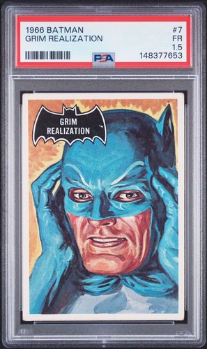1966 Topps Batman Black Bat #7 Grim Realization — PSA 1.5