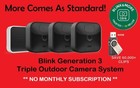 Système de sécurité 3 caméras HD sans fil étanche extérieur Blink + USB 64 Go