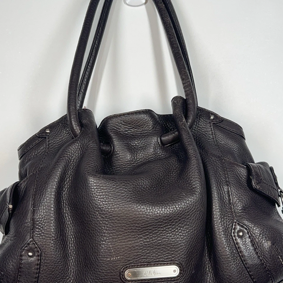 Bolso de Hombro Cartera Cole Haan Marrón Cuero Guijarro - Estilo Clásico Foto 4 de 4