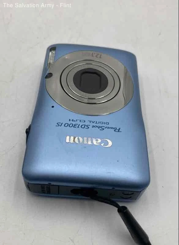 Canon Light Blue Powershot SD1300 IS Digital Camera Compact 4x Optical Zoom - Image 3 of 4