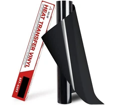 Lot HTV Vinyl Roll 12" x 8FT-60FT Black HTV Heat Transfer Vinyl for T-shirts