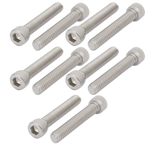 Lot De 10 Vis Acier Inox 304 Tête Hexagonale - 1/4-20 X 1-1/2 Pouce - Filetage Complet - Uxcell